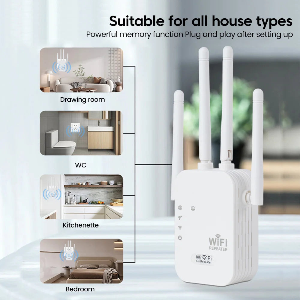 Wireless WiFi Repeater Wifi Signal Booster Dual-Band 2.4G WiFi Extender 802.11bgn Gigabit EU US Plugs WiFi Amplifier WPS Rout
