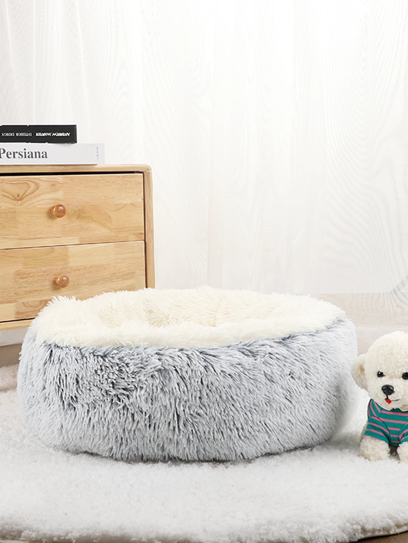 Donut Dog Bed for Large Dogs Plush Beds Pets Round Accessories Small Basket Sofa Baskets Pet Big Cushion Supplies Puppy Mat Cats