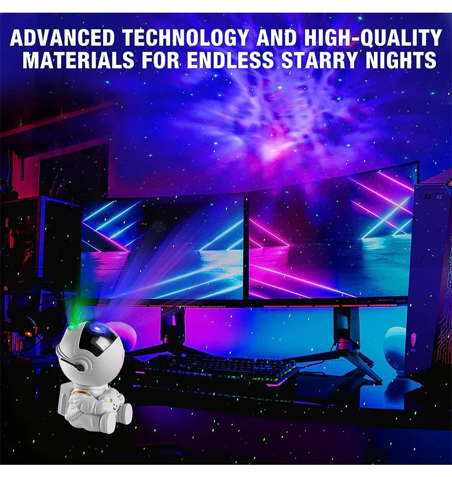 Star Projector Galaxy Night Light LED Astronaut Space Projector