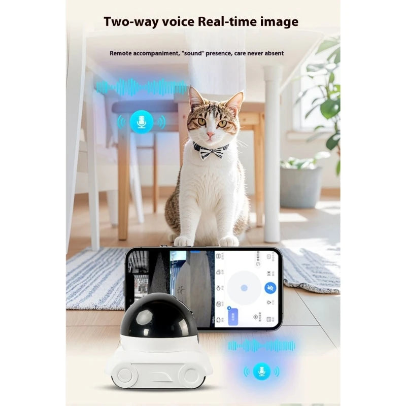 Real Time Moving Security Robot Camera for Pet with 1080P Live Feed and Voice Chatting,with 1080P Live Feed and Voice Chatting
