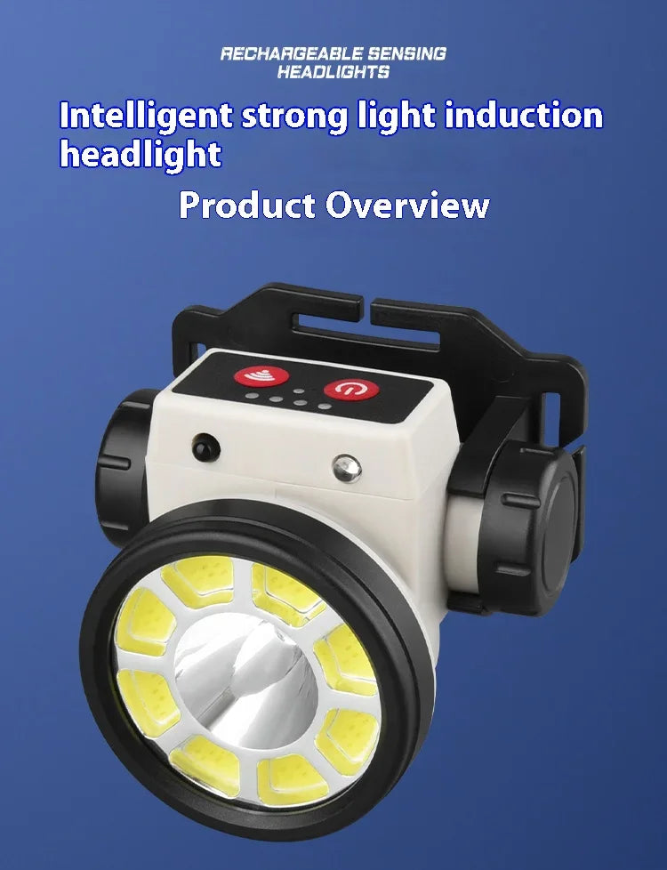 Super Bright LED Rechargeable High-power Headlight Fishing Lamp