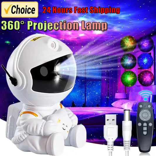 Star Projector Galaxy Night Light LED Astronaut Space Projector